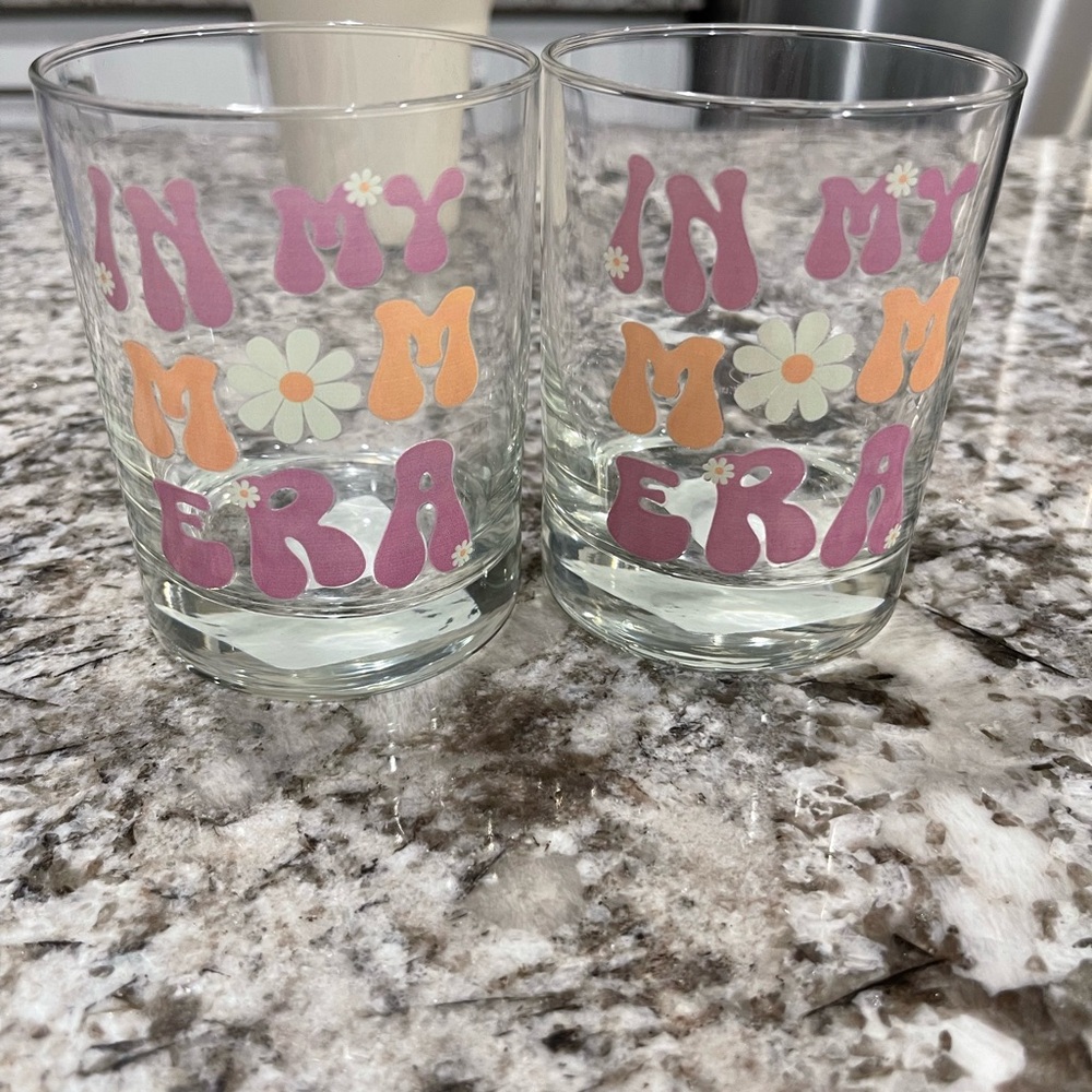 In my mom era old fashioned glasses set of 2